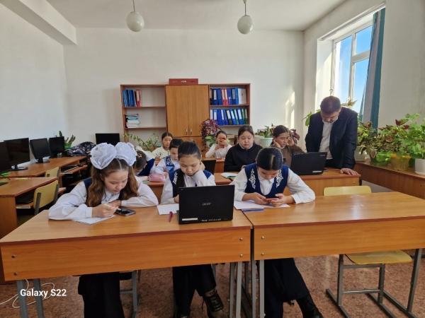 Оқушылардың білім деңгейін анықтау мақсатында мектепішілік  тест алынды